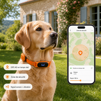 Collier GPS 4G avec géofencing pour chien