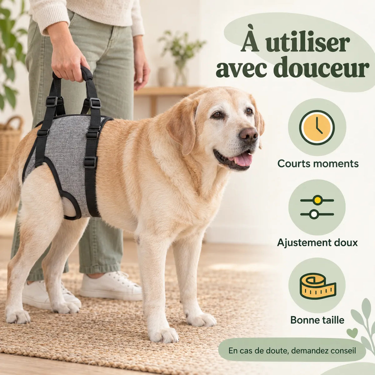 Harnais de soutien arrière pour chien