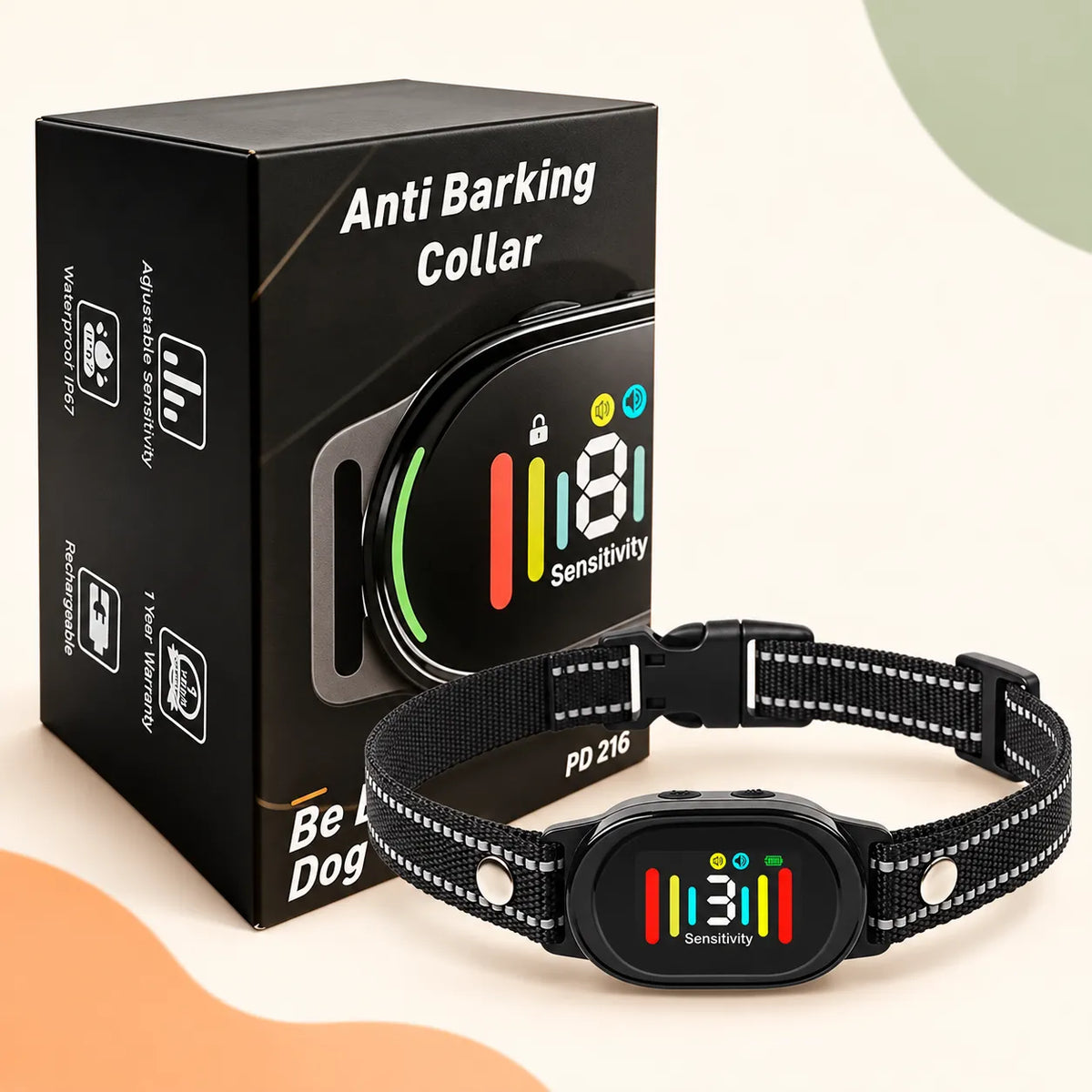 Intelligentes Anti-Bell-Halsband ohne Stromschlag | BuddyOra PD216V