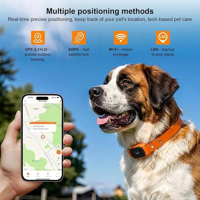 GPS-Hundehalsband mit integriertem Digitaldisplay