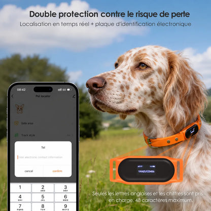 GPS-Hundehalsband mit integriertem Digitaldisplay