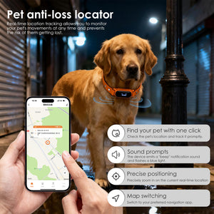 Collier GPS chien anti-fugue avec écran numérique intégré