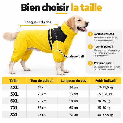 Imperméable 4 pattes pour chien - Pluie, boue et balades du quotidien