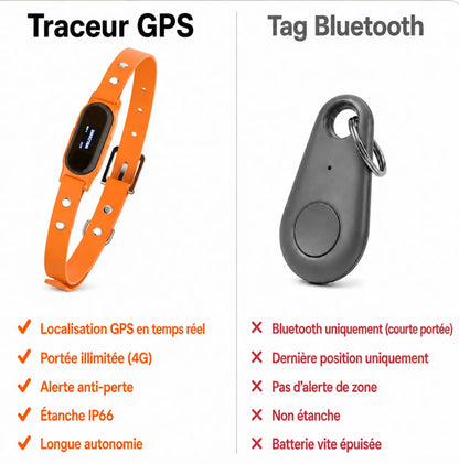 GPS-Hundehalsband mit integriertem Digitaldisplay